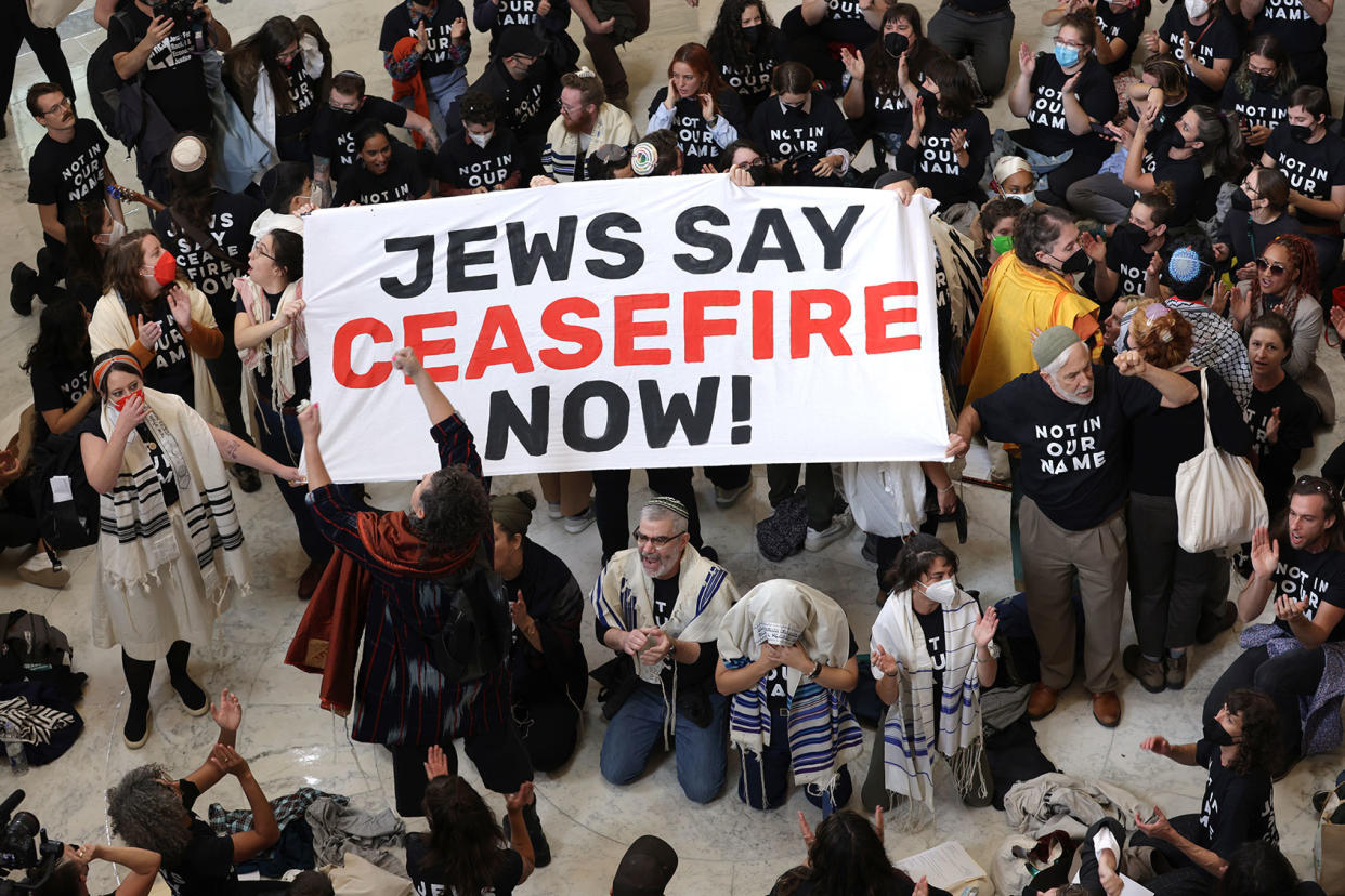 Jews Say Ceasefire protest Washington DC Alex Wong/Getty Images