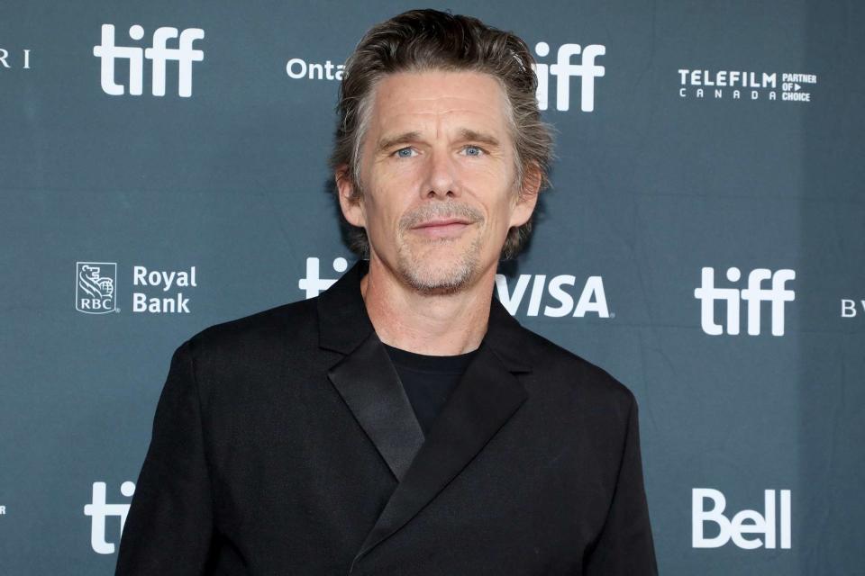 <p>Jeremy Chan/Getty</p> Ethan Hawke