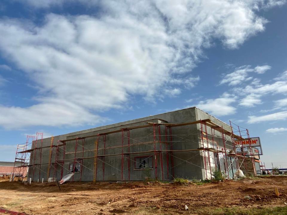 The franchisee of the new Popeyes going up at 29th and North Maize Road said he plans to open the store in mid November.