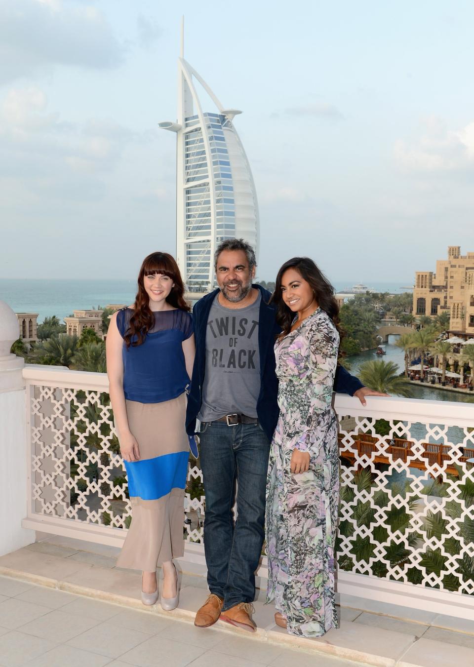 DUBAI, UNITED ARAB EMIRATES - DECEMBER 15: Actress Shari Sebbens, director Wayne Blair and actress Jessica Mouboy attend the "Sapphires" photocall during day seven of the 9th Annual Dubai International Film Festival held at the Madinat Jumeriah Complex on December 15, 2012 in Dubai, United Arab Emirates. (Photo by Andrew H. Walker/Getty Images for DIFF)