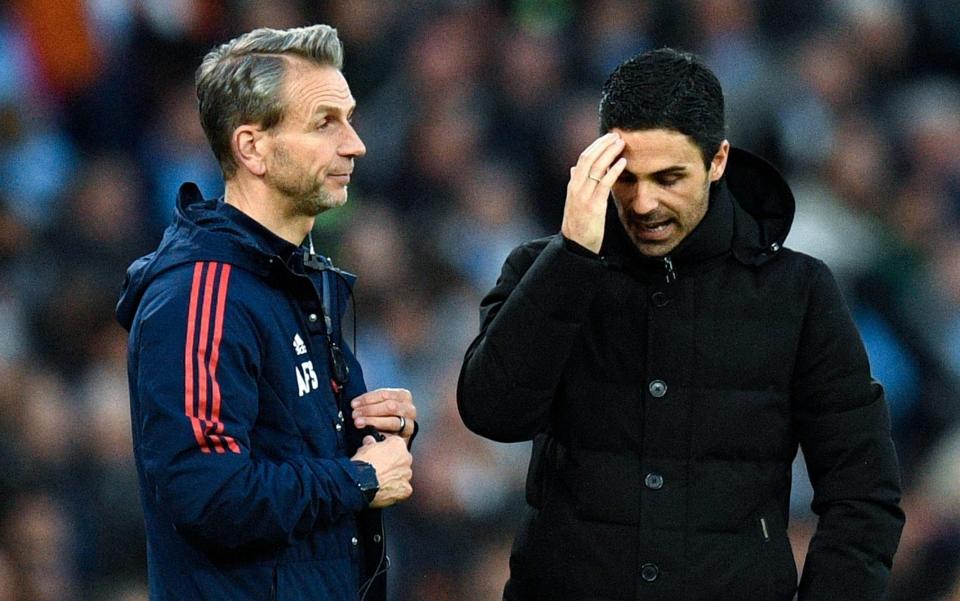 Mikel Arteta - Arsenal will not give up on title despite Manchester City rout, says Mikel Arteta - Getty Images/Oli Scarff