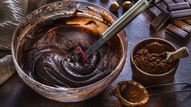 Chocolate cake batter