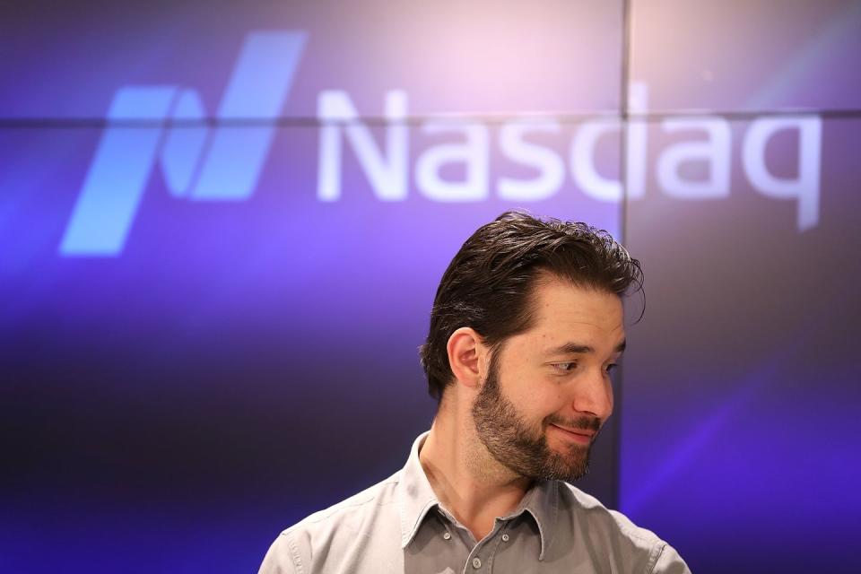 reddit co founder alexis ohanian rings nasdaq closing bell from san francisco