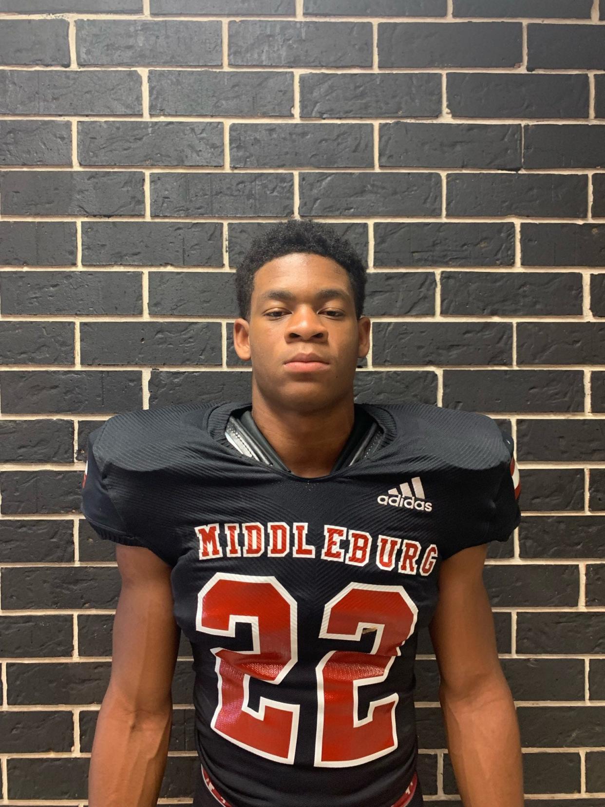 Middleburg running back Mike Mitchell has rushed for 914 yards through the 2021 high school football season's first half. [Provided by Middleburg Athletics]
