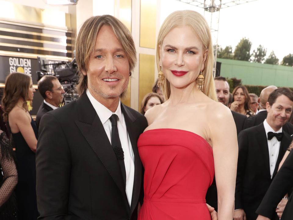 Keith Urban and Nicole Kidman arrive to the 77th Annual Golden Globe Awards held at the Beverly Hilton Hotel on January 5, 2020