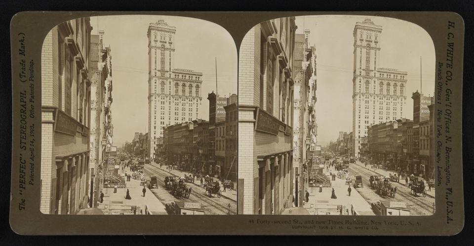 Forty second St., and new Times Building, New York, U.S.A.