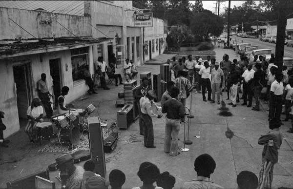 Scenes from a 1971 protest in Frenchtown next to the Red Bird Cafe. Edward Allen Johnson Jr., 19, was arrested on June 2, 1970 in connection with the May firebombing of the Tallahassee Furniture Company building. He was a member of the Tallahassee branch of the Malcolm X United Liberation Front (established in Tallahassee in early 1970). The group held numerous public demonstrations to free him, including a 7-day conference at Florida A&M University in September 1970. Spokesmen for the Liberation Front often referred to Johnson as a "political prisoner."