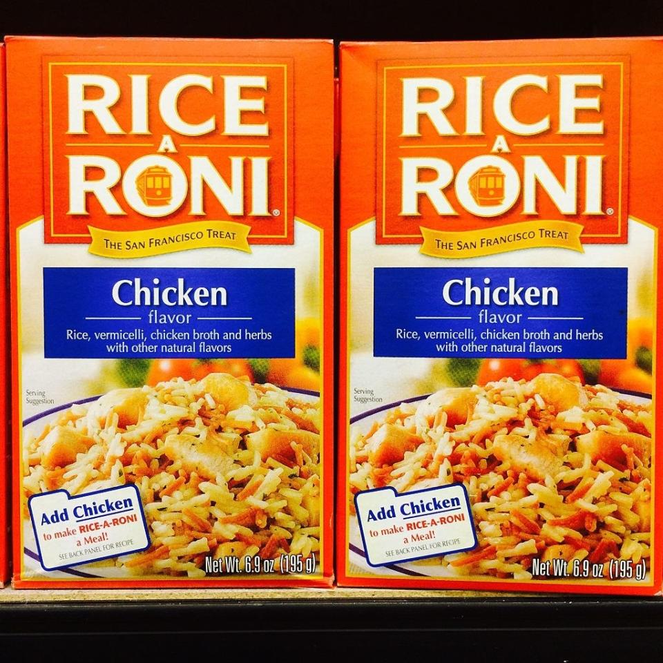 Rice-A-Roni boxes