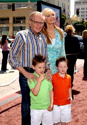 Larry King and family at the LA premiere of Warner Bros. Pictures' Charlie and the Chocolate Factory