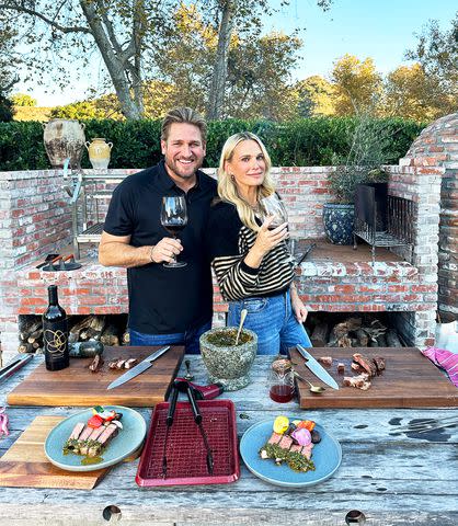 <p>Getting Grilled with Curtis Stone</p> Curtis Stone with Molly Sims for his series Getting Grilled with Curtis Stone