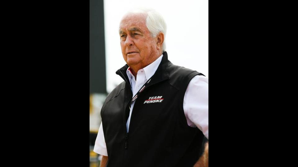 Roger Penske, founder and chairman of Penske Corp., is shown on a NASCAR race track in 2018. Penske will be inducted into the Mooresville-based North Carolina Auto Racing Hall of Fame “Walk of Fame” on Tuesday, Oct. 3, 2023.