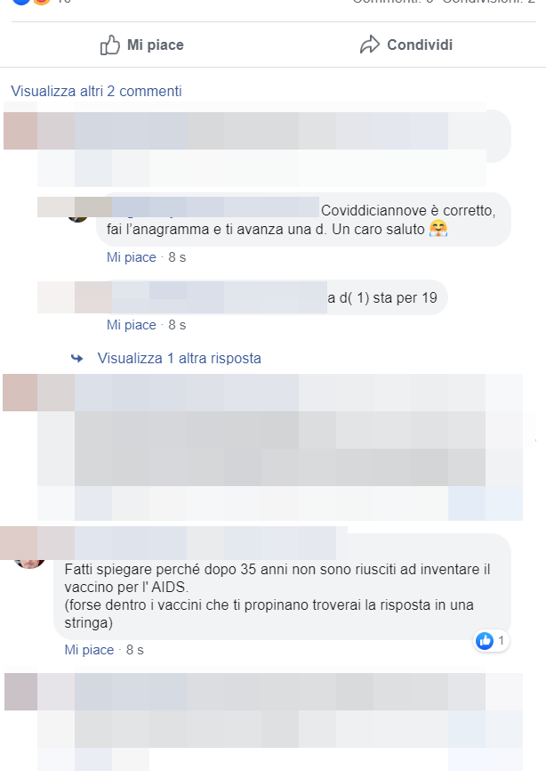 C'è chi crede si tratti di un caso, e chi contesta l'assurdità del post. Non mancano i difensori della teoria "linguistico-scientifica" secondo i quali è impossibile si tratti di una coincidenza. Qualcuno avverte che c'è una "d" mancante e qualche malinconico complottista da 5G non si esime da dire la sua...