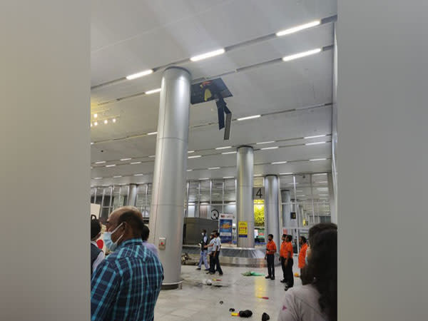 Man cleaning drainage pipeline at Hyderabad airport dies after inhaling fumes (Photo/ANI) 