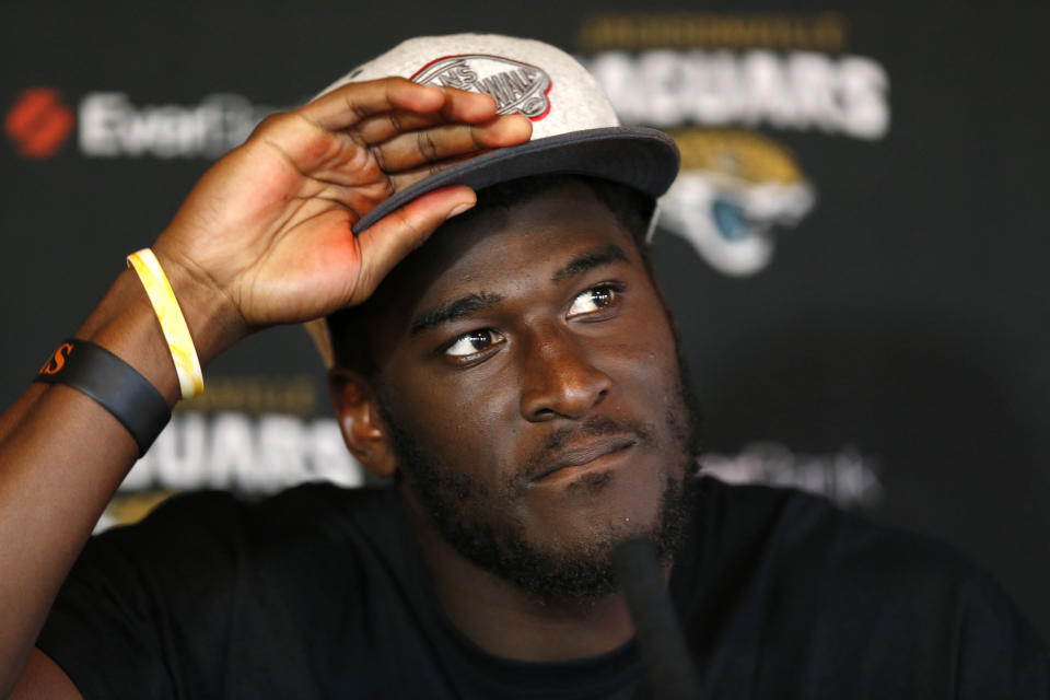 Although former Jacksonville Jaguars wide receiver Justin Blackmon showed talent, he was a bust as the fifth overall pick. (AP Photo)