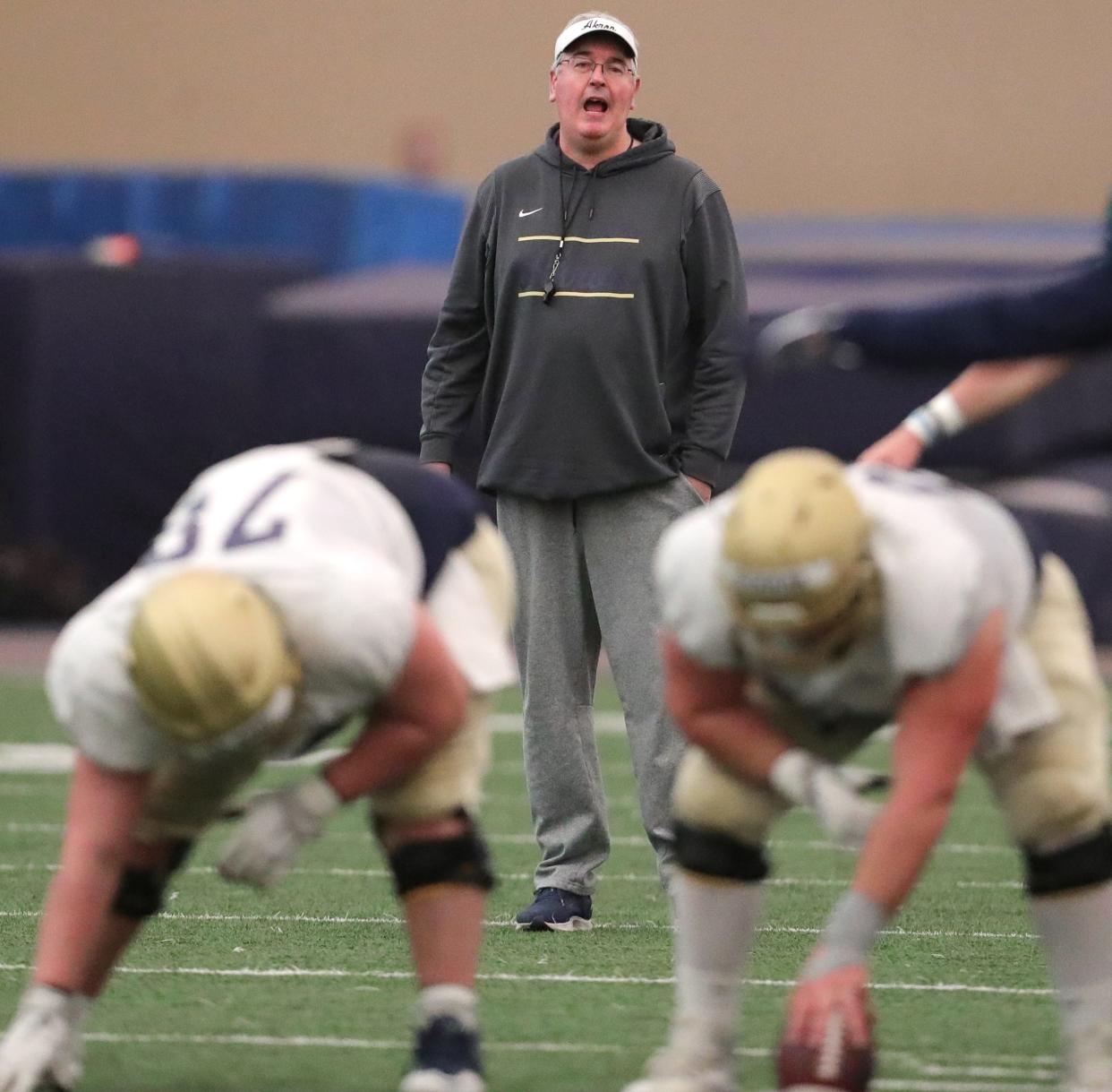 University of Akron football coach Joe Moorhead is tasked with turning around a Zips program that has had little success in its past. [Phil Masturzo/Beacon Journal]