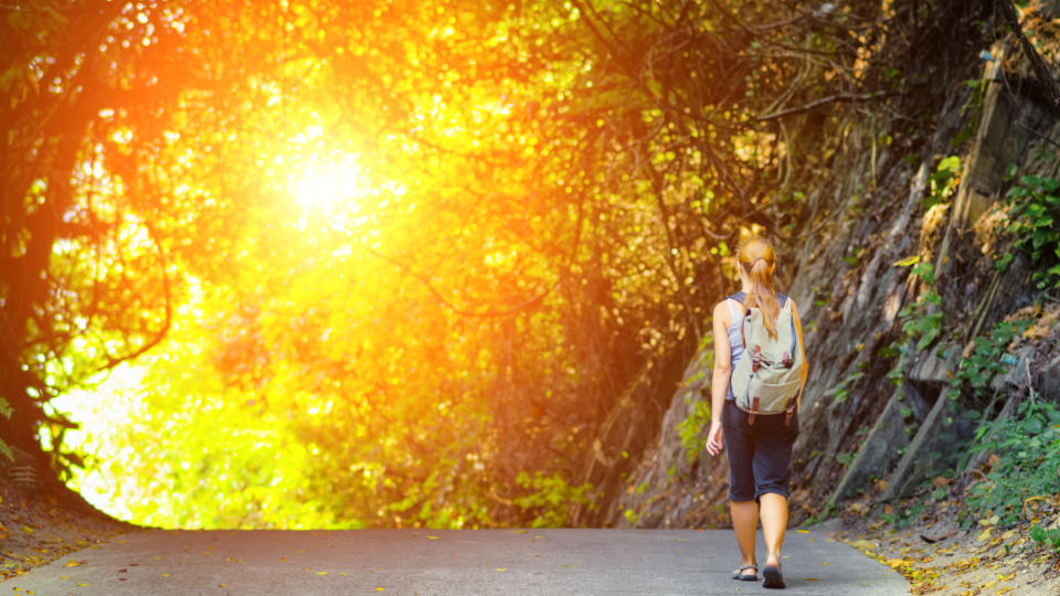 A woman walking