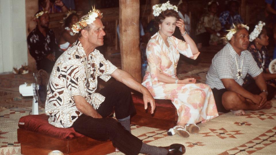 A banquet on the floor in Tuvalu