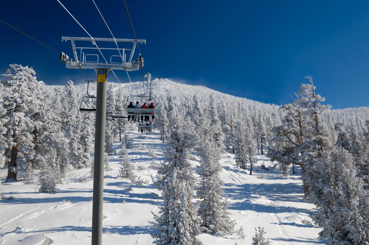Ski lift at resort in Lake Tahoe.