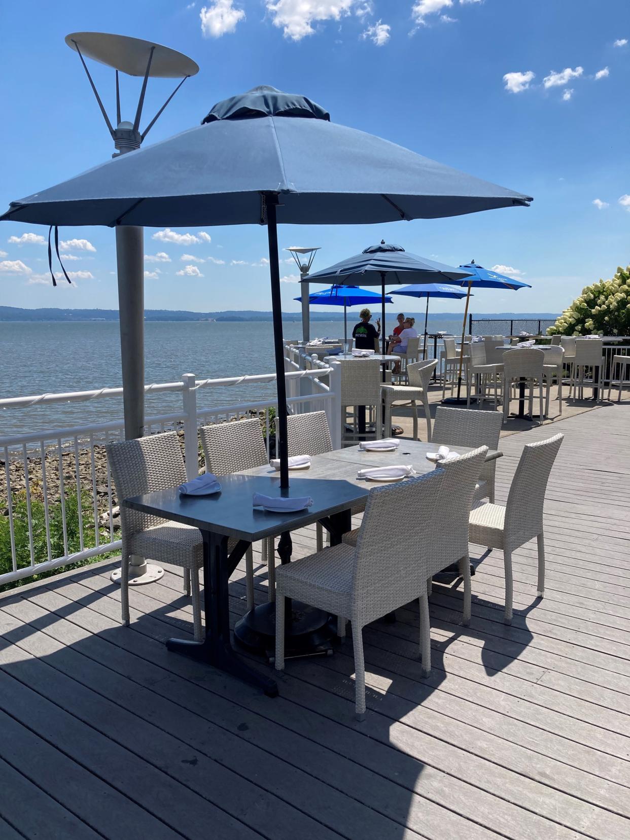 Alfresco dining - with a water view -- can be found at Hudson Water Club in Haverstraw. Photographed July 2022