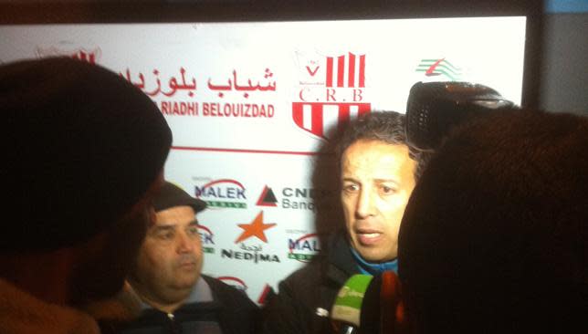 MC El Eulma’s manager Azzedine Ait-Djoudi answered two questions and then gave our reporter hell for asking more.