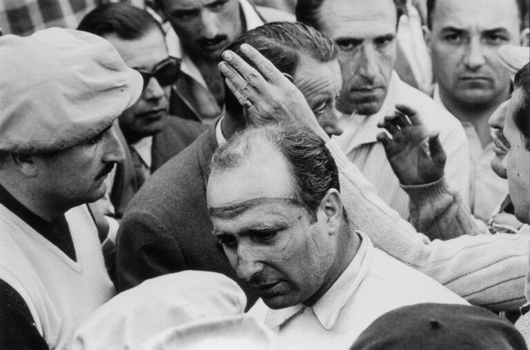 Fangio en Le Mans en 1955.