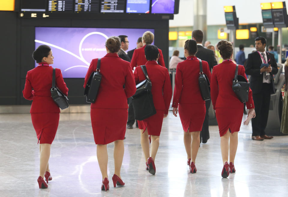 Earlier this week, Virgin Atlantic relaxed its dress code for female cabin crew [Photo: Getty]