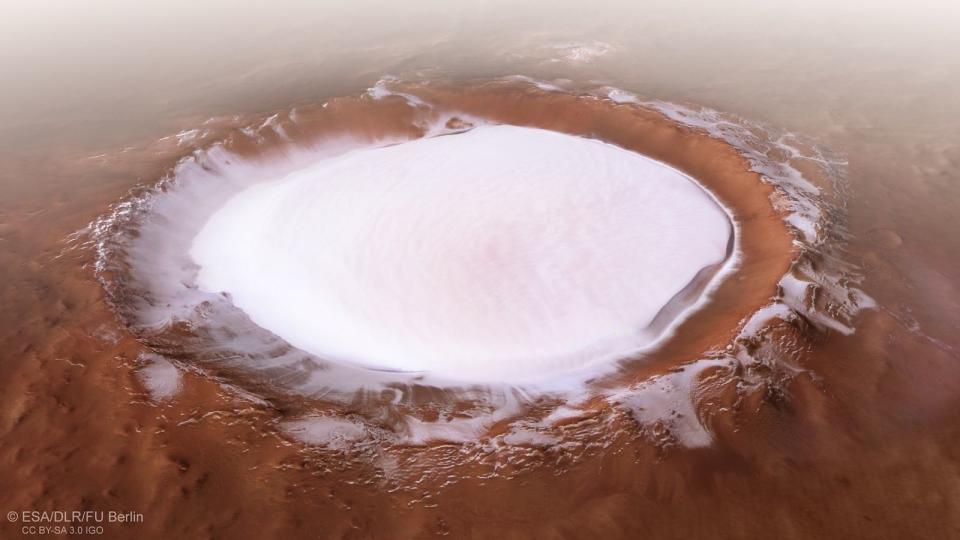 The European Space Agency has released a gorgeous composite image of Mars'