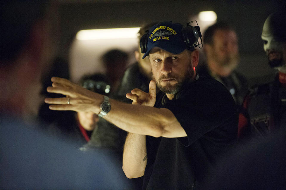 Director David Ayer, on set of SUICIDE SQUAD, 2016.