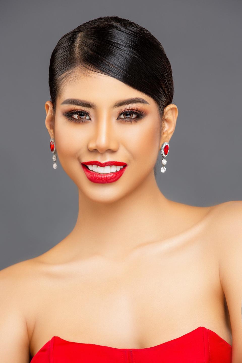 A headshot of Miss Myanmar 2023 Amara Bo.