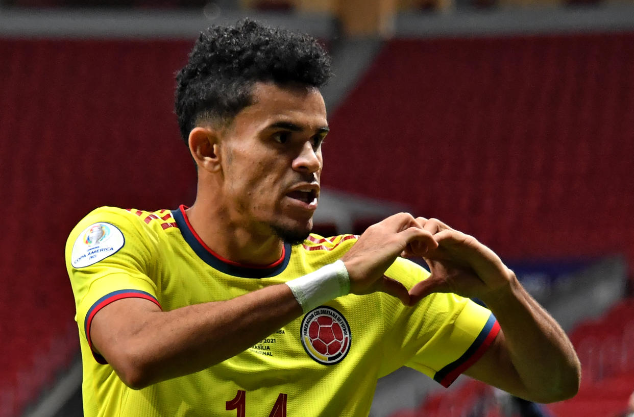 El colombiano Luis Diaz fue una de las revelaciones de la Copa América (Foto: NELSON ALMEIDA / AFP via Getty Images)