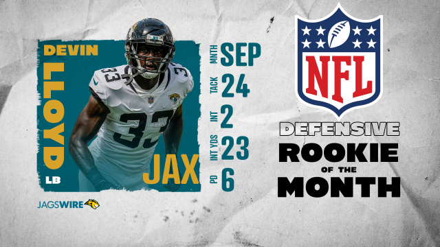 Jaguars' Devin Lloyd named NFL Defensive Rookie of the Month