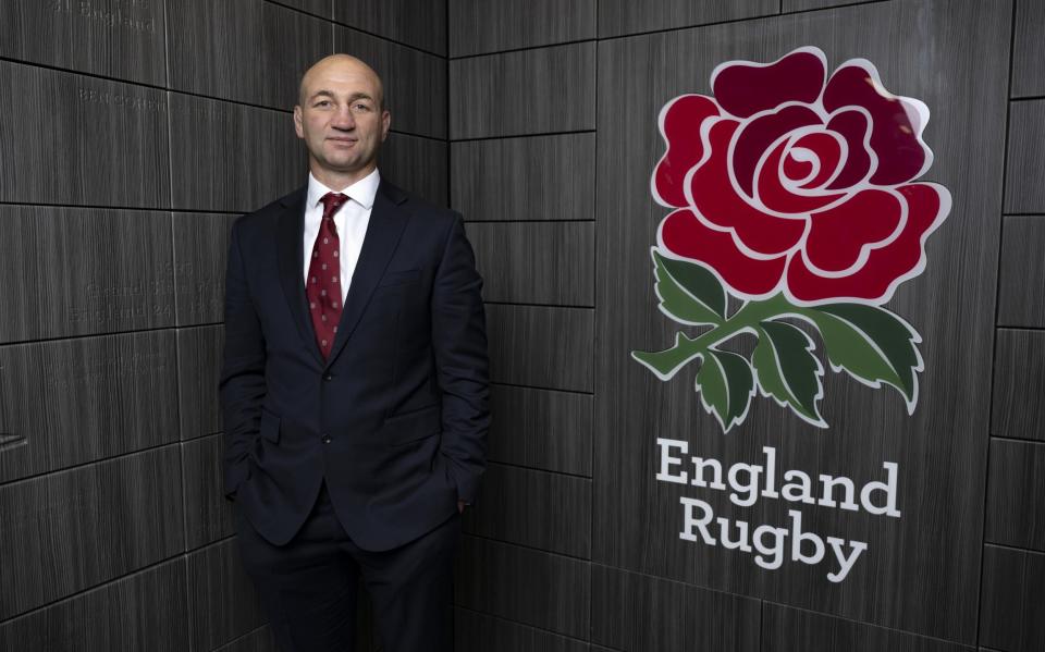 England head coach Steve Borthwick poses for a photo at Twickenham for the England Six Nations squad reveal