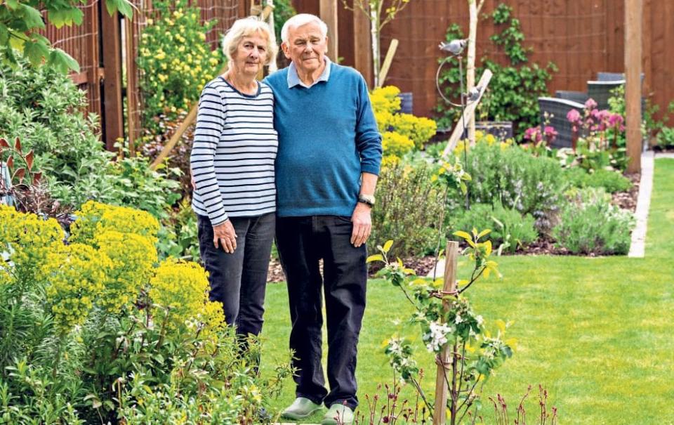 Late bloomers: After a little help, Angela and Keith now enjoy a lovely garden - Andrew Crowley