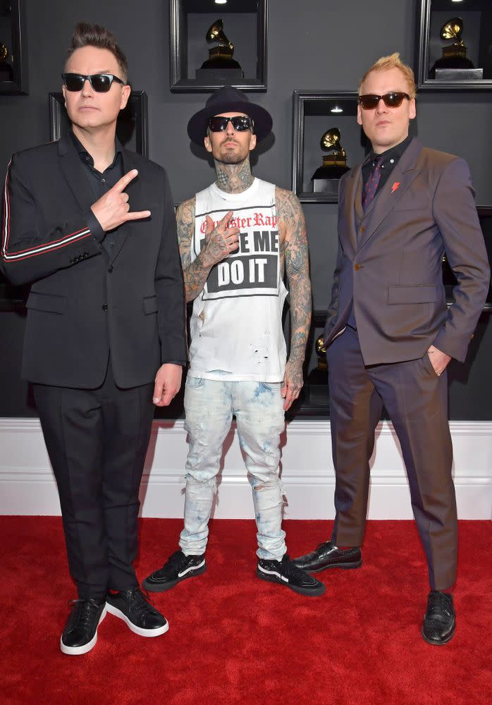 Mark Hoppus, Travis Barker and Matt Skiba of Blink-182