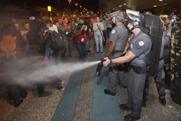 Brazil WCup Subway Strike