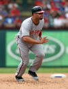 ARLINGTON, TX - MAY 12: Albert Pujols #5 of the Los Angeles Angels of Anaheim leads off 2nd base against the Texas Rangers against the on May 12, 2012 in Arlington, Texas. The Angels won 4-2. (Photo by Layne Murdoch/Getty Images)