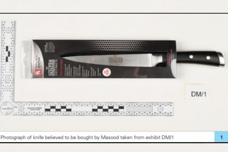 A knife which is similar to the one used by Masood (Met Police)