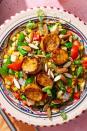 <p>In this summery dish, king trumpet mushrooms mirror the sweet, delicate flavor of sea scallops. Nestled into a colorful and crisp corn and snap pea succotash, this date-night-worthy dinner is sure to impress.<br><br>Get the <strong><a href="https://www.delish.com/cooking/recipe-ideas/a37066949/vegan-scallops-recipe/" rel="nofollow noopener" target="_blank" data-ylk="slk:Vegan Seared "Scallops" with Succotash recipe;elm:context_link;itc:0;sec:content-canvas" class="link ">Vegan Seared "Scallops" with Succotash recipe</a></strong>.</p>