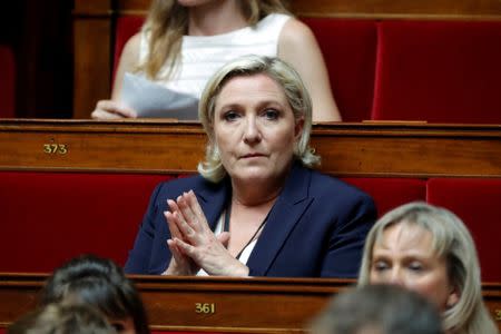 Newly-elected member of parliament Marine Le Pen of France's far-right National Front (FN) political party attends the opening session of the French National Assembly in Paris, France, June 27, 2017. REUTERS/Charles Platiau