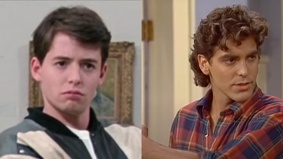 Matthew Broderick on the left, George Clooney on the right