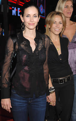 Courteney Cox-Arquette and Sheryl Crow at the Hollywood premiere of 20th Century Fox's Borat: Cultural Learnings of America for Make Benefit Glorious Nation of Kazakhstan