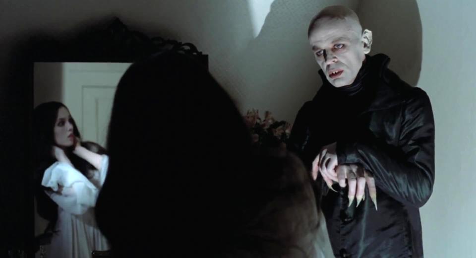 Klaus Kinski as Dracula heads towards a terrified Isabelle Adjani