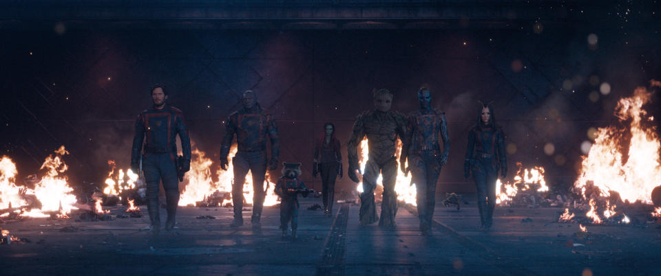 Chris Pratt and the cast of Guardians of the Galaxy: Vol. 3