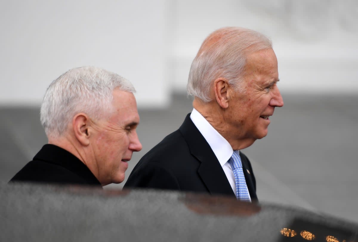 The circumstances around documents found at properties belonging to Mike Pence and Joe Biden are very different to Trump’s case  (AFP via Getty Images)