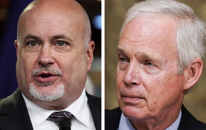 U.S. Mark Pocan, left, and Sen. Ron Johnson, right.