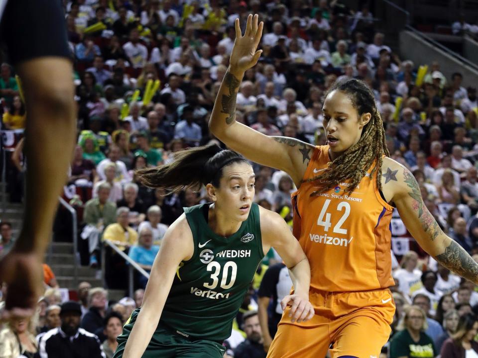 Breanna Stewart and Brittney Griner.