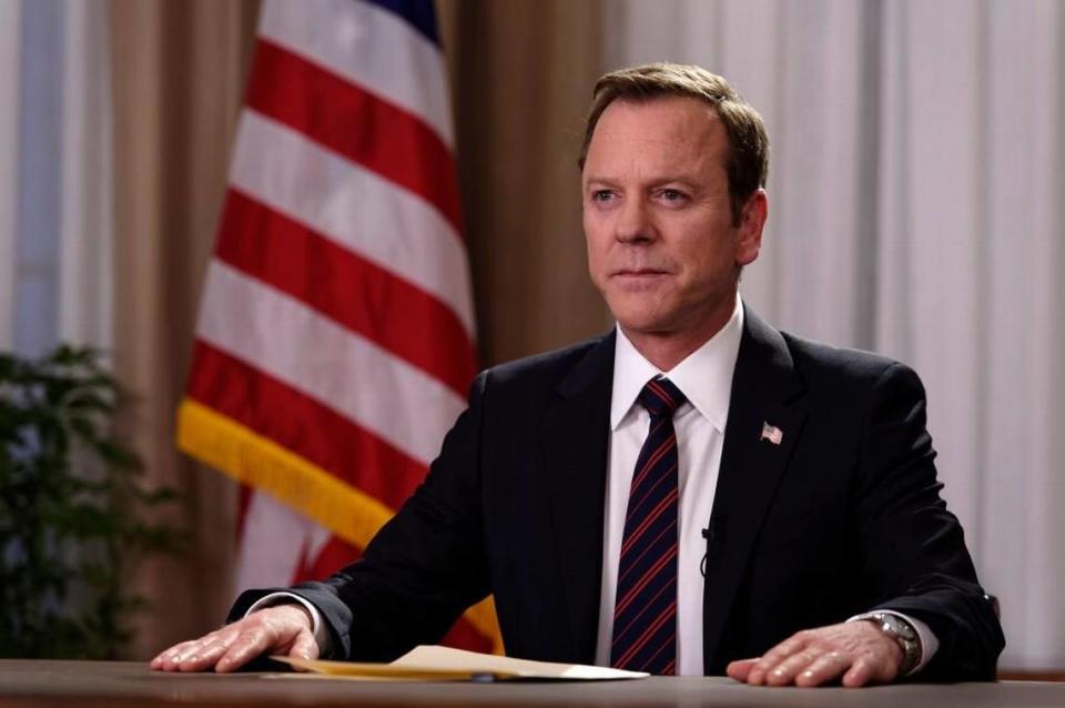 Kiefer Sutherland stars as Tom Kirkman, a lower-level cabinet member who is suddenly appointed President of the United States after a catastrophic attack on the U.S. Capitol during the State of the Union, on ABC’s “Designated Survivor.”