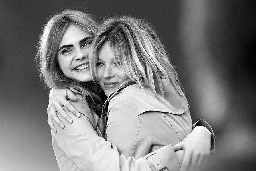 Kate Moss and Cara Delevingne star in My Burberry campaign.