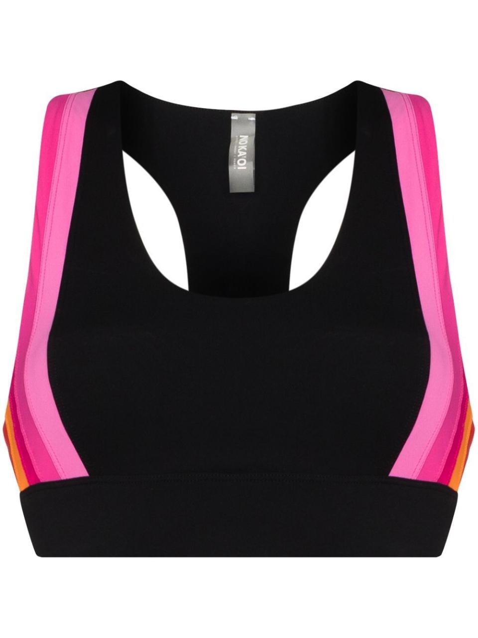 11) Sunlight Lani vertical-stripe sports bra