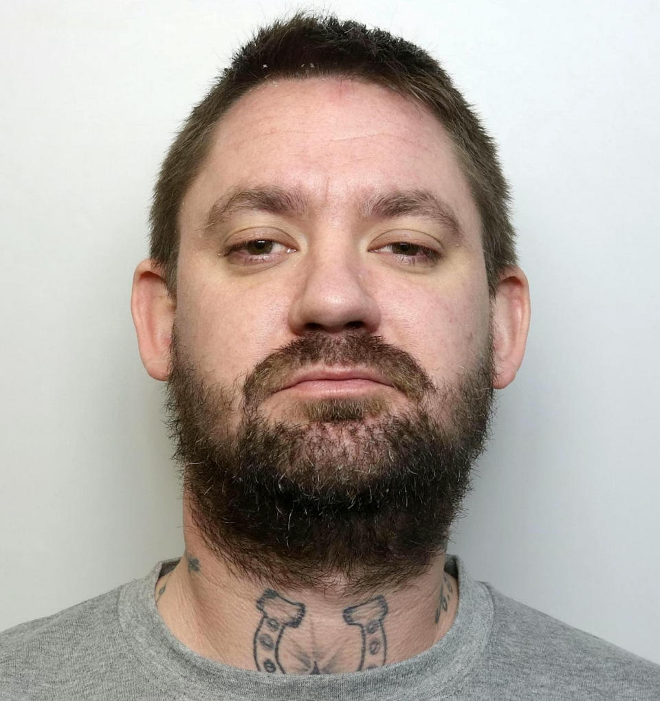 James Gowland, 31, admitted robbery and possession of an imitation firearm and was jailed at Swindon Crown Court. (SWNS)